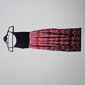 Maxi Dress Medium Sleeveless Boho Aztec Tribal Pattern Lagenlook Slip Dress